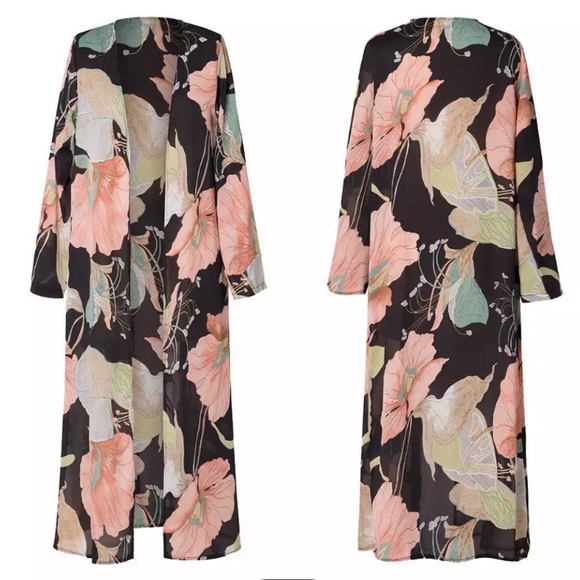 New! Floral K I M O N O - Picture 2 of 8